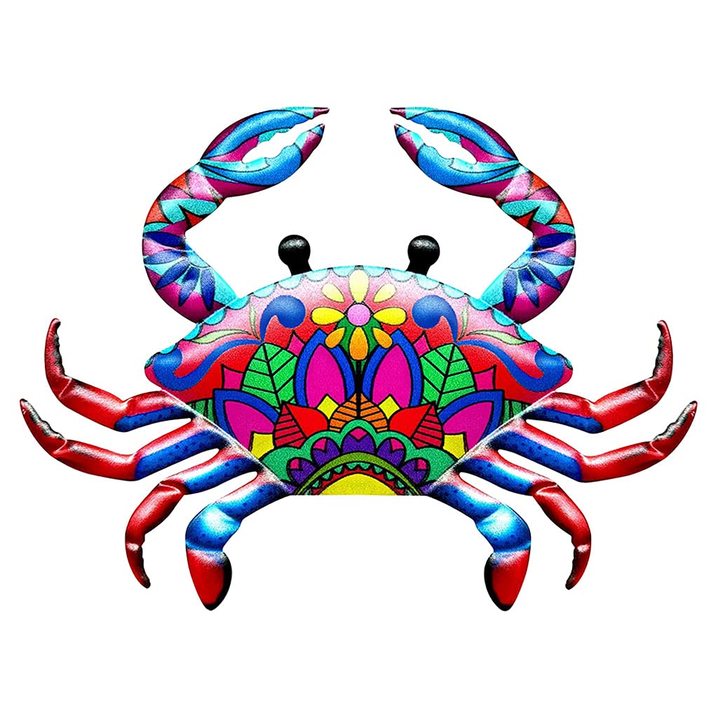 FAKEME Metal Wall Art Decor - Nautical Hanging Sculpture for Outdoor & Indoor Use, Perfect for Garden, Pool, Patio, Balcony & Bathroom - Vibrant Red Home Decoration | Ideal for Coastal, Beach House & Rustic Decor Themes