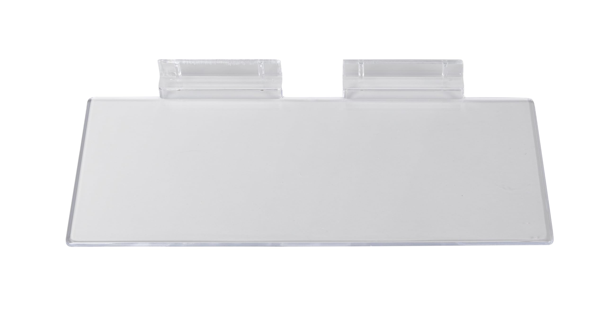 SSWBasics 10”L x 4”W Clear Plastic Slatwall Shelves - Pack of 5 Durable Slat Wall Accessories for Retail Display & Store Organization - Perfect for Boutiques, Garment Racks & Wall Storage Systems