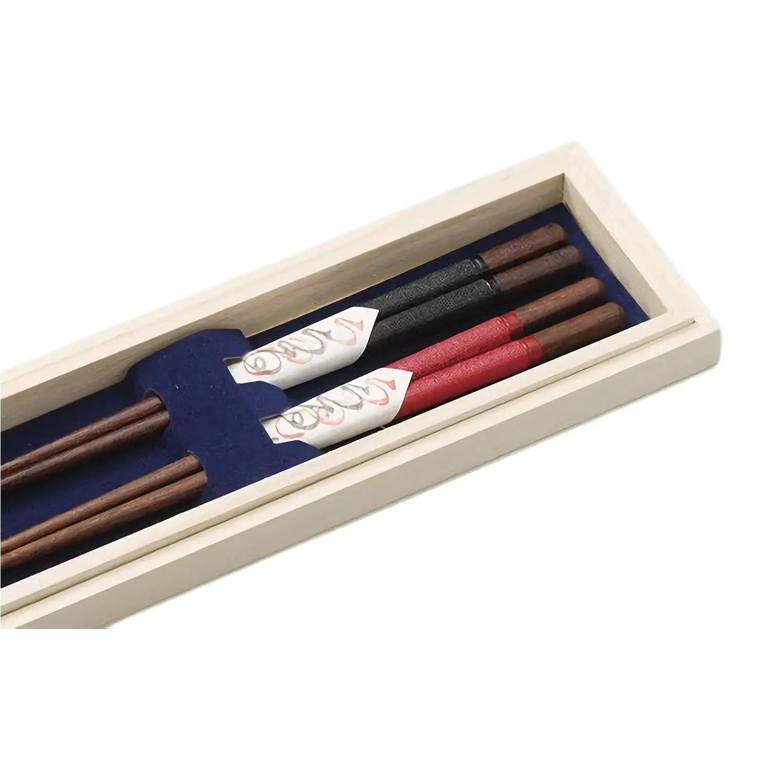 Premium Echizen Shikki Wooden Couple Chopsticks - Handcrafted Japanese Nuno Bari Design - Perfect for Romantic Dinners, Asian Cuisine & Gift Giving