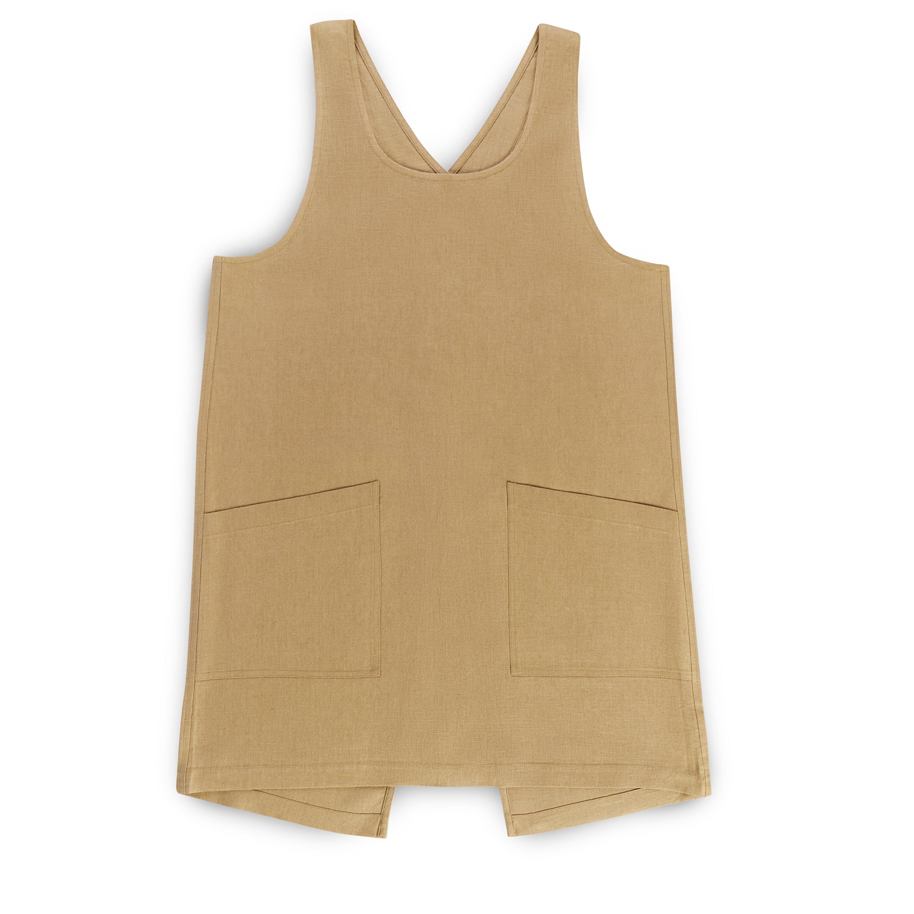 Premium Linen Smock Apron for Women & Men - Adjustable & Stylish Kitchen Apron for Cooking, Baking & Gardening - Breathable & Durable Unisex Workwear