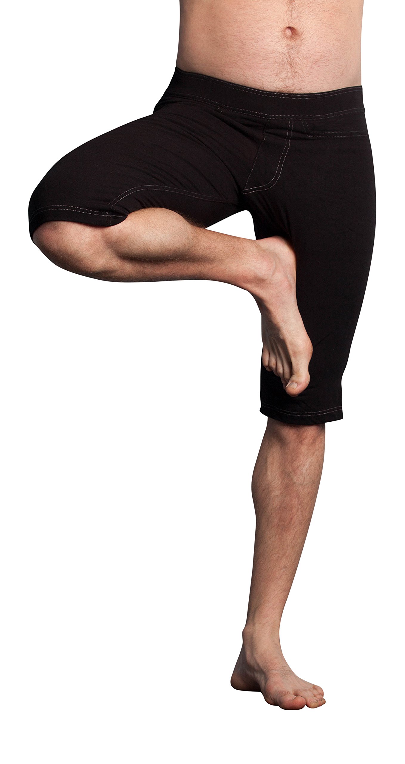 Bhujang Style Performance Yoga Shorts for Men - Breathable Active Cobra Shorts for Yoga, Gym & Workout | Ideal for Hot Yoga, Pilates & Fitness Training