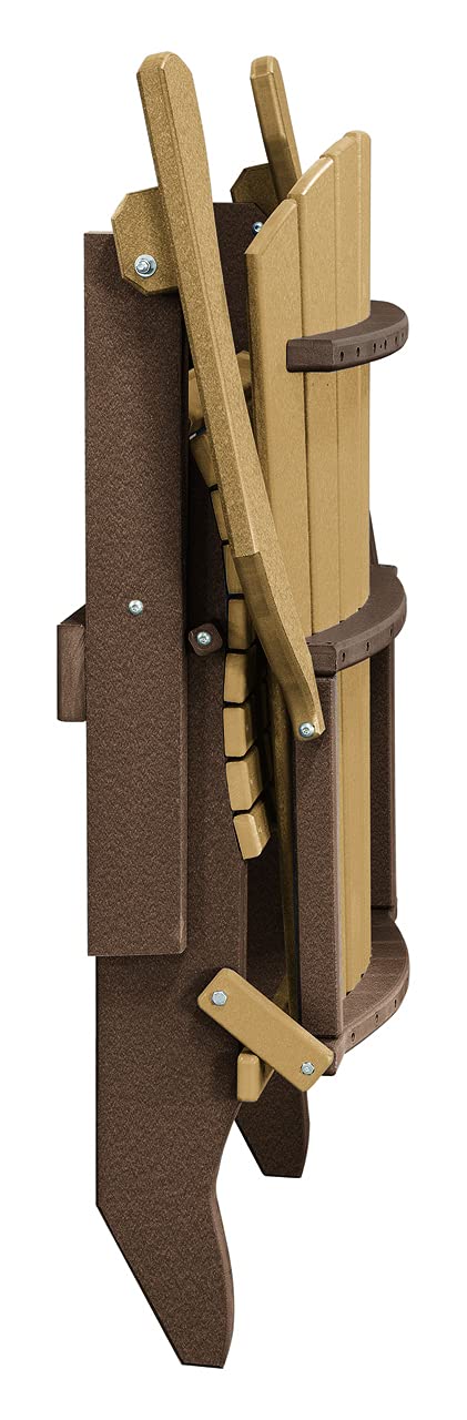 Premium Cedar Folding Adirondack Chair - OS Home & Office 519CTB, One Size, Tudor Brown - Perfect for Patio, Garden, Poolside & Outdoor Relaxation