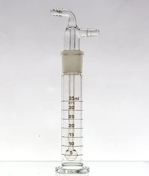 ABGIL 50ml Borosilicate Glass Gas Wash Bottle - Lab-Grade, Heat-Resistant for Chemistry Experiments & Scientific Research