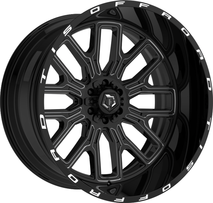 20x10 8x165.1 ET19 CB125.2 Black Machined Wheels - Perfect for Chevy Silverado, GMC Sierra & Full-Size Trucks | Off-Road & Street Performance