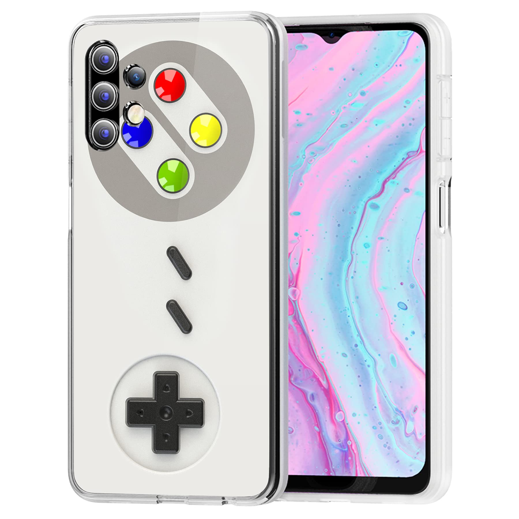 Slim Thin Gel TPU Case for Samsung Galaxy A32 5G - Lightweight Flexible Soft Anti-Scratch Protective Cover with Gameboy Print | Perfect for Gaming, Daily Use & Travel (Printed in USA)