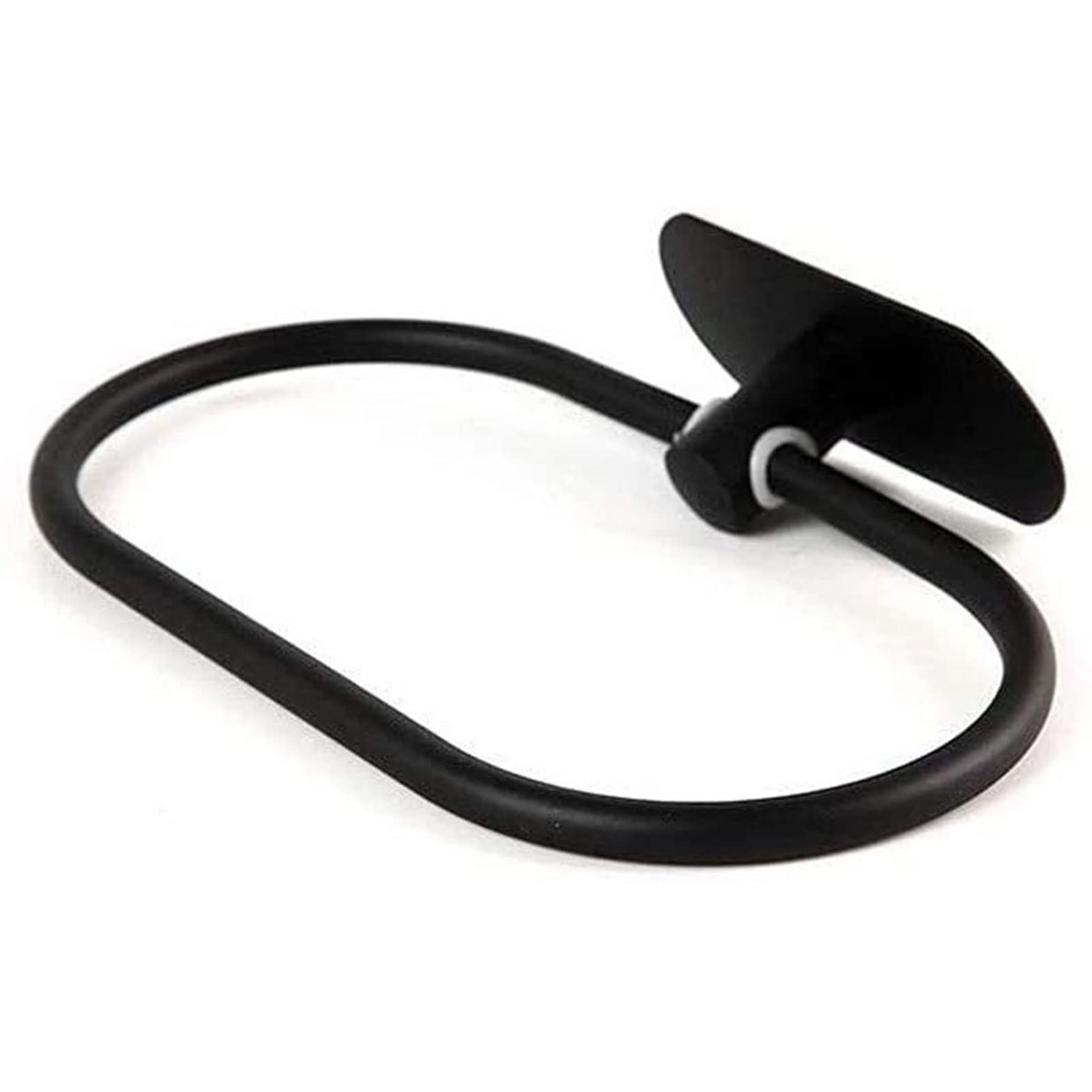 Sifanny Stainless Steel Oval Towel Ring - Wall Mounted Hand Towel Holder for Bathroom & Kitchen - Black - Perfect for Small Spaces & Modern Home Decor