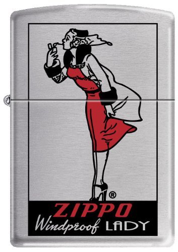 Zippo Windproof Lady Satin Chrome Lighter - Elegant Windproof Design for Women, Perfect for Outdoor Adventures, Camping & Everyday Carry
