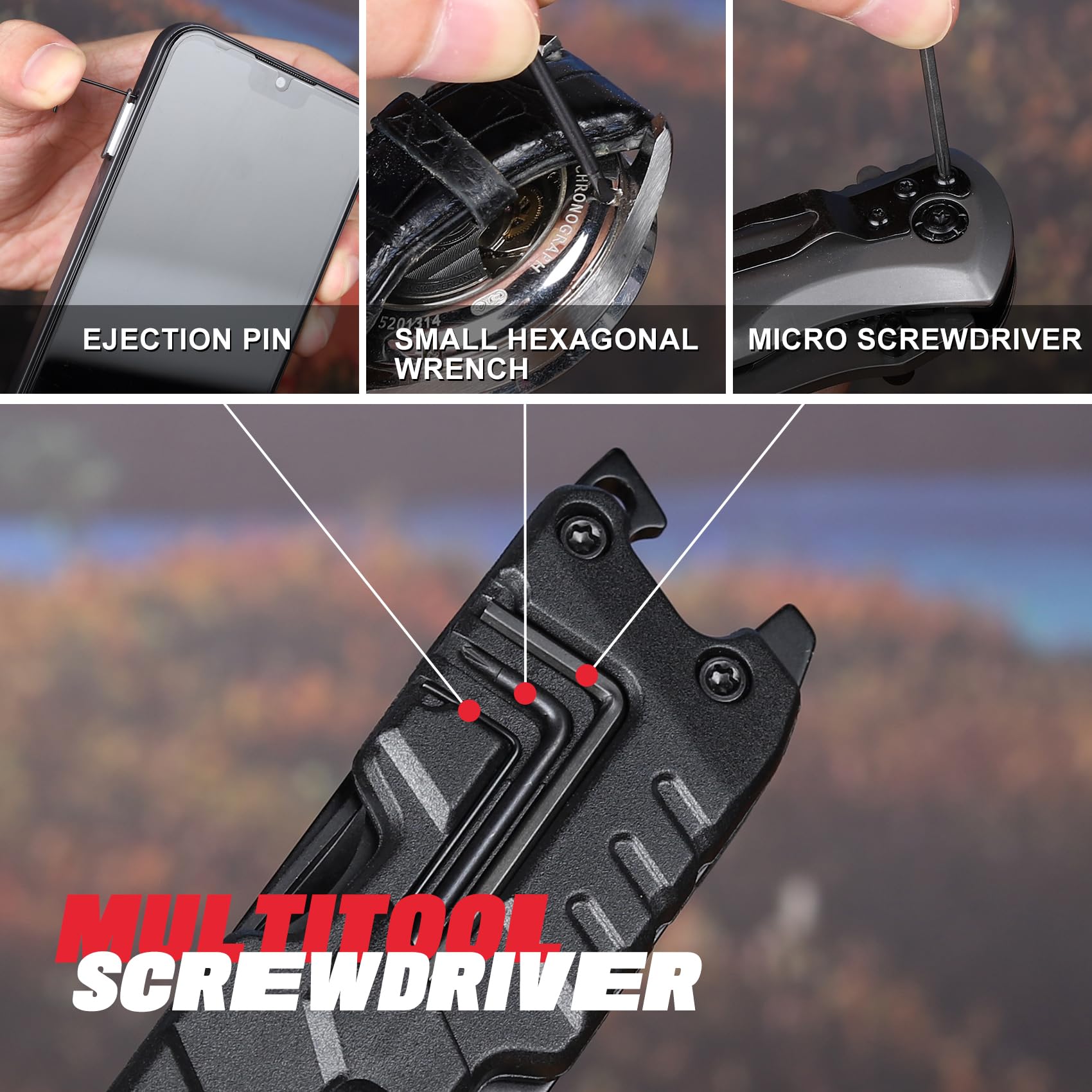 19-in-1 Multitool Knife for Husband - Perfect Gift for Valentine's, Christmas & Anniversaries - Outdoor & DIY Use