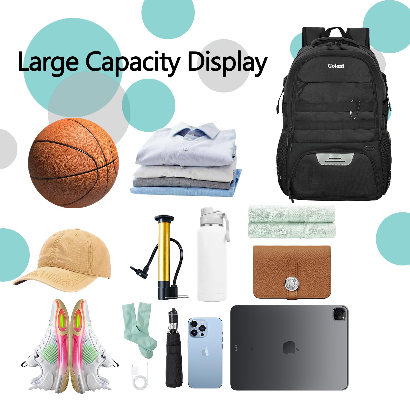 **Basketball Backpack for Men & Women - Sports Gym Bag with Ball & Shoe Compartment - Perfect for Training, Travel & School**