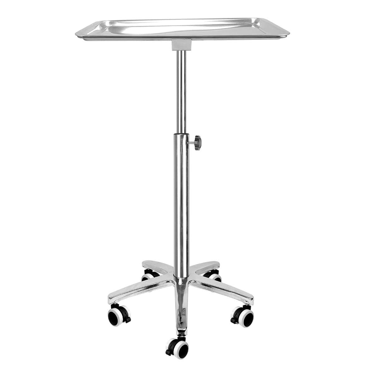 Extra Large Salon Tray & Medical Mayo Stand with Locking Wheels - Professional Beauty & Healthcare Utility Tray for Salon, Spa, Clinic & Hospital Use