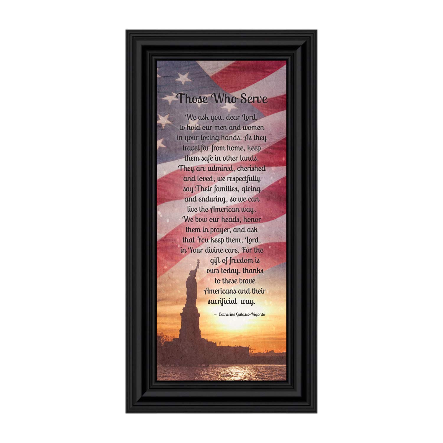 Military Picture Frame with 'Those Who Serve' Poem - Airforce Home Décor for Veterans & Patriotic Display | Perfect for Wall Art, Office Decor & Memorial Gifts