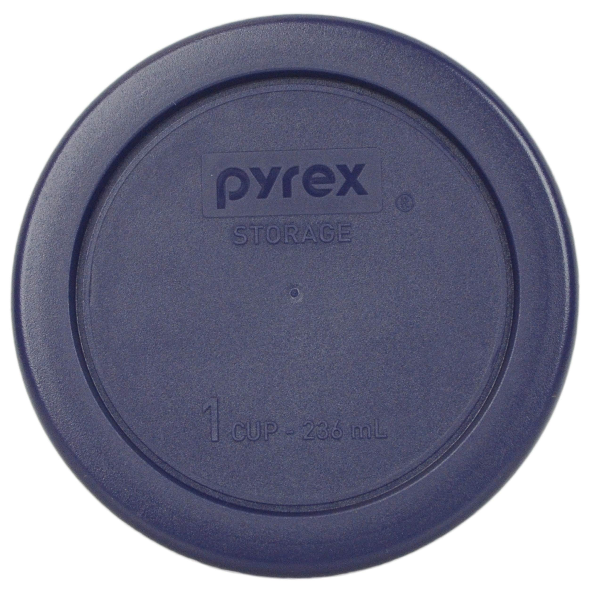 Pyrex 3-Piece Plastic Replacement Lids Set - 1-Cup, 2-Cup, 3-Cup & 4-Cup Sizes - Turquoise, Purple, Lawn Green & Dark Blue - Made in USA - Perfect for Food Storage, Meal Prep & Leftovers