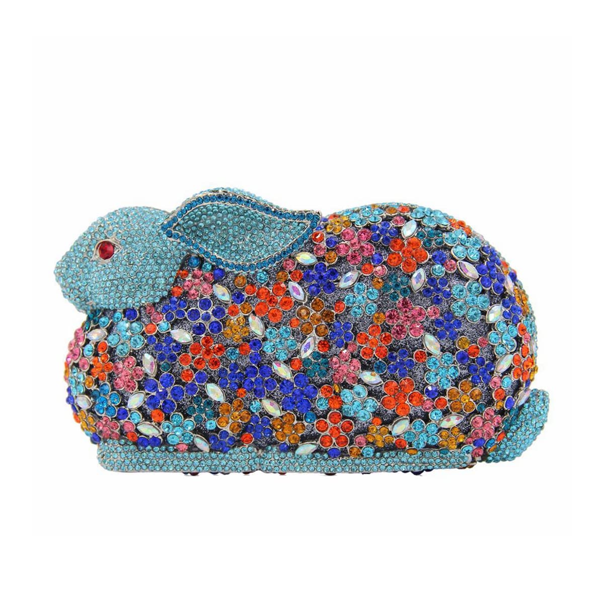 DJBM Women's Rhinestone Rabbit Clutch Purse - Sparkling Crystal Evening Bag for Prom, Cocktail Party, Wedding & Formal Events - Perfect for Night Out, Gala & Special Occasions