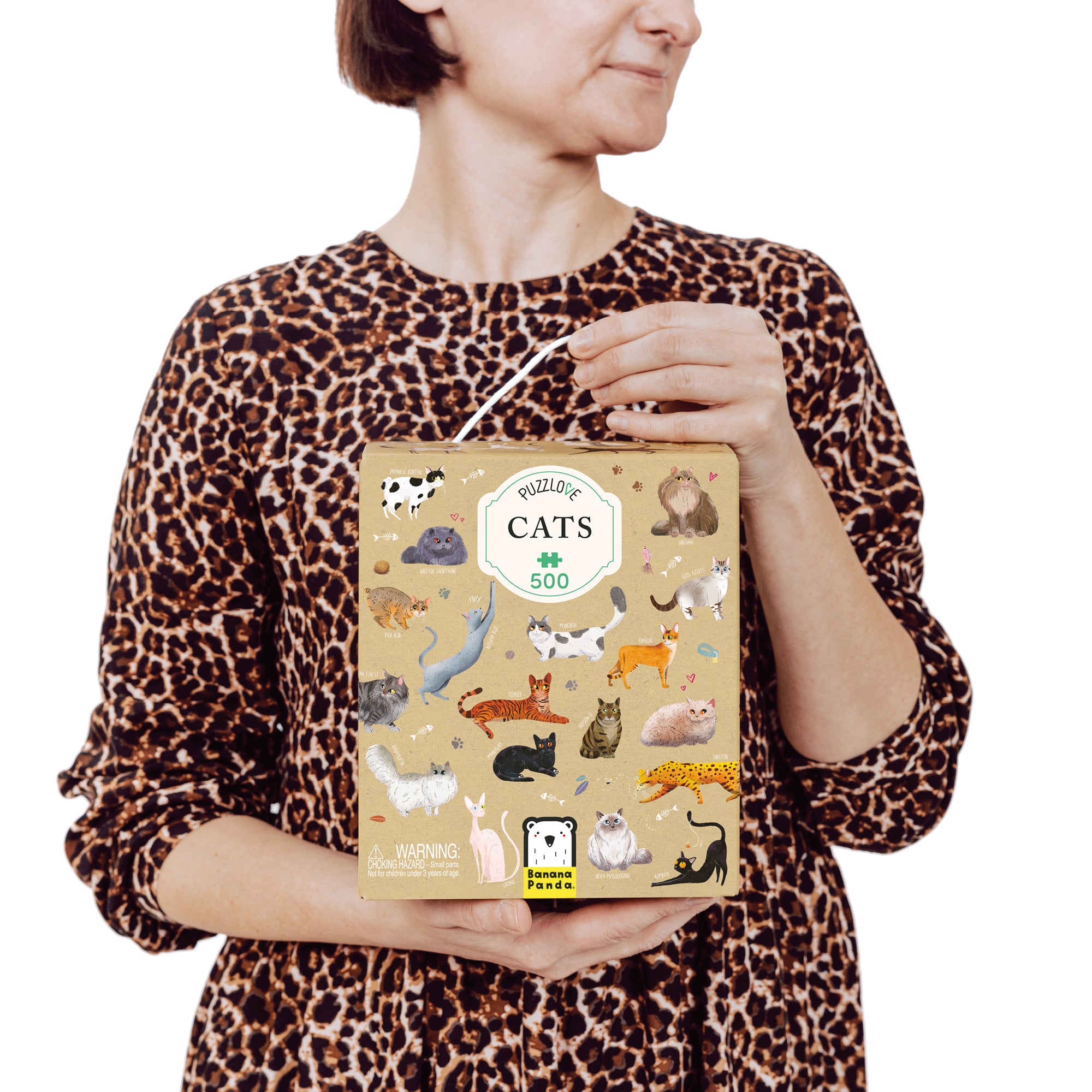 Banana Panda Puzzlove Cats 500 Piece Jigsaw Puzzle - Fun Family Activity & Home Decor for Cat Lovers