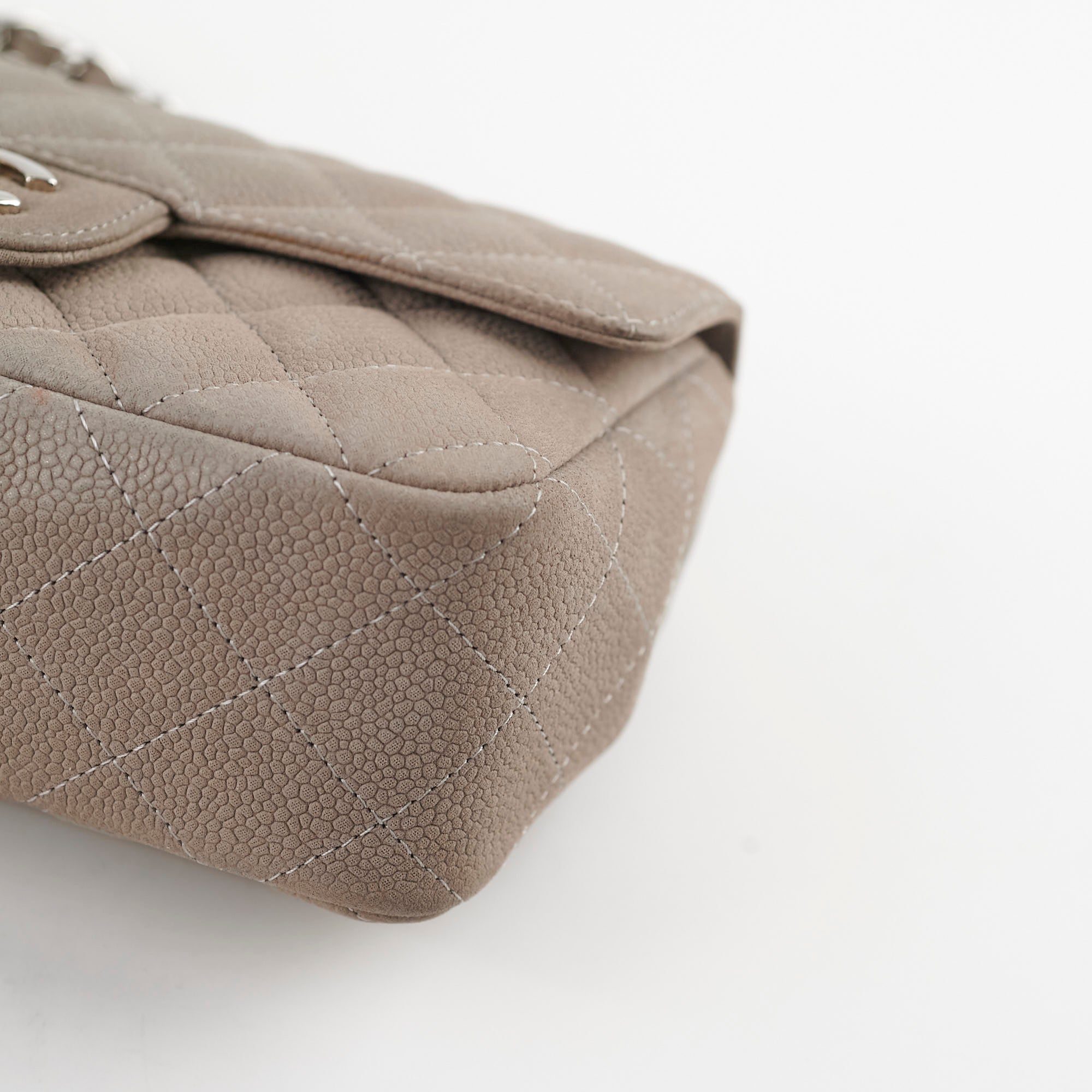 Chanel Mini Rectangular Flap Bag in Grey Caviar Leather - Luxury Crossbody Purse for Women, Perfect for Date Night & Special Occasions