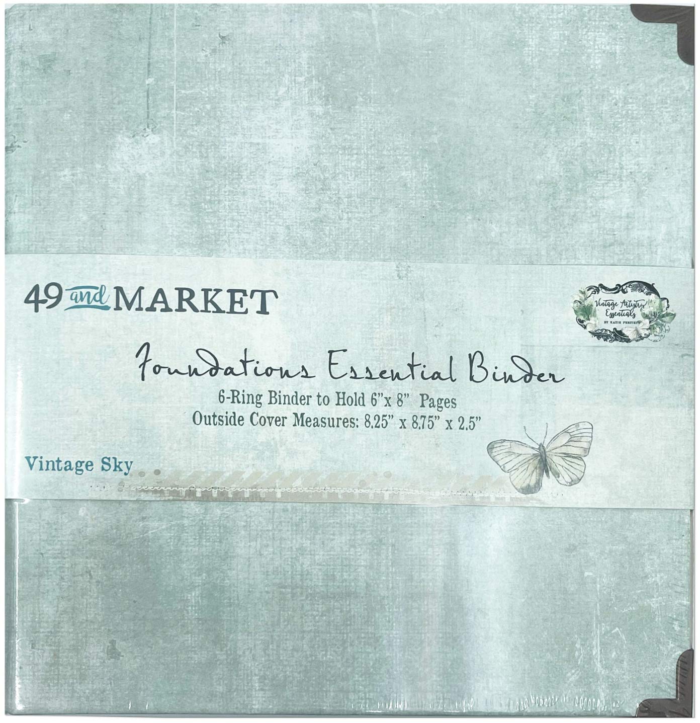 49 and Market Essential Binder VNTG - Vintage Sky Scrapbook Album for Memory Keeping, Photo Organization, and Creative Journaling - Perfect for DIY Crafts, Wedding Albums, and Family Photo Preservation