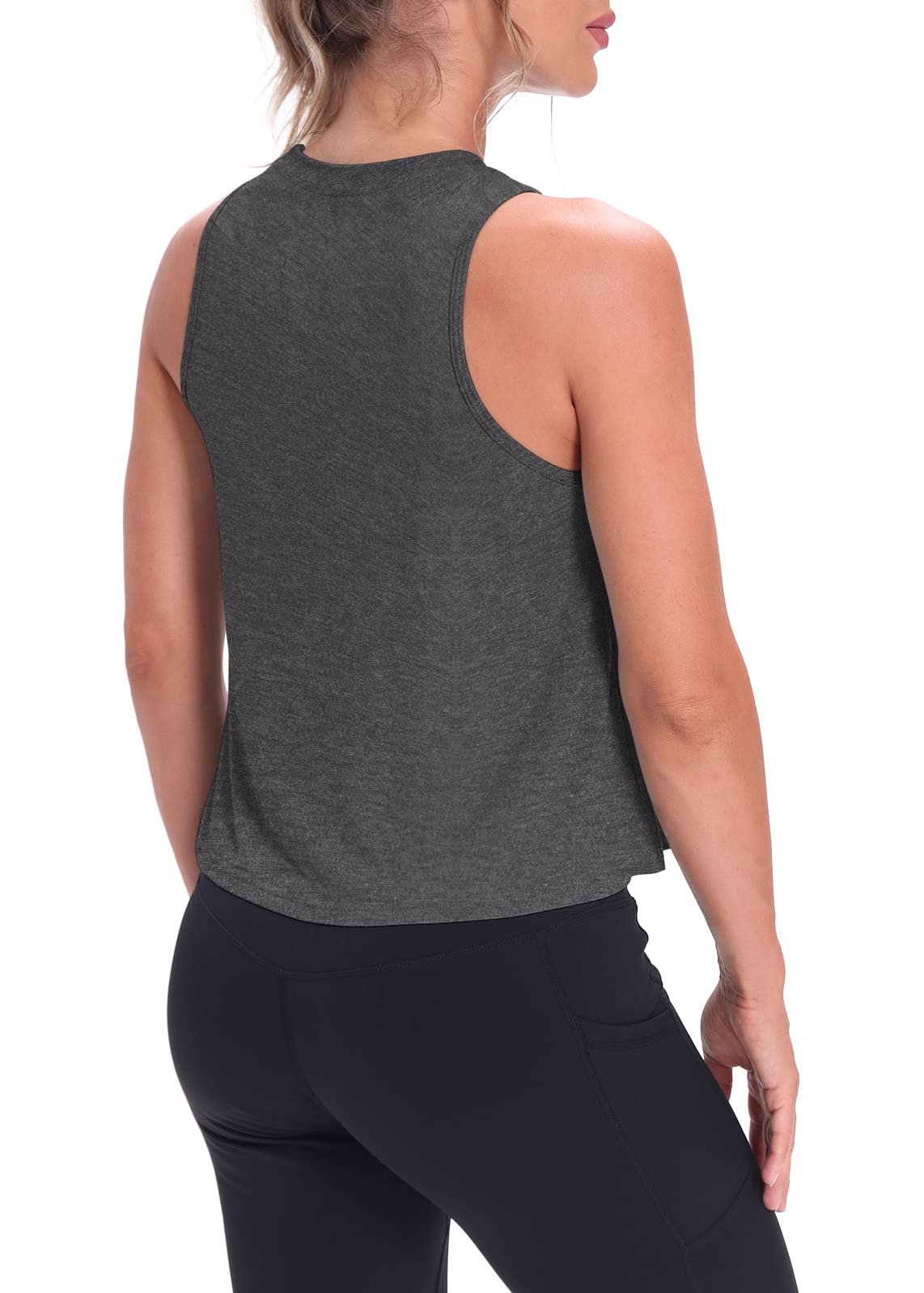 Women's Mippo Crop Tops - Breathable Workout Shirts & Flowy Athletic Tank Tops for Yoga, Running & Gym | Summer Fitness Apparel
