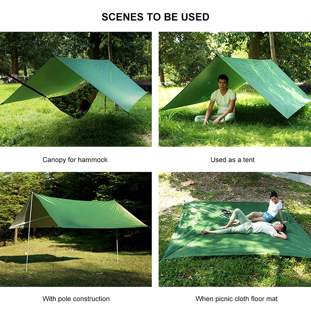 Lightweight Portable Sun Shelter Shade Tent with Poles & Stakes - UV Protection Canopy for Camping, Hiking, Beach, Picnic & Outdoor Activities | Perfect for Backpacking, Fishing & Family Gatherings