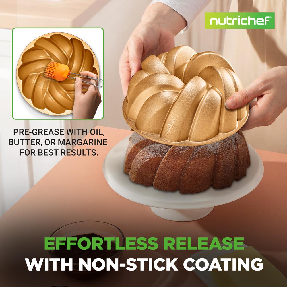 Premium Die Cast Aluminum Cascade Pan - Nonstick Cookware for Even Heat Distribution - Perfect for Sauteing, Frying & Cooking Steaks, Pasta & More