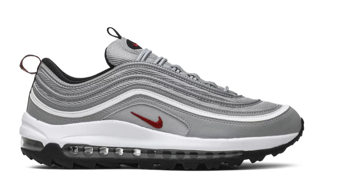 Nike Air Max 97 Golf Shoes Men's Silver Bullet - Lightweight Comfortable Sneakers for Golfing, Running & Casual Wear