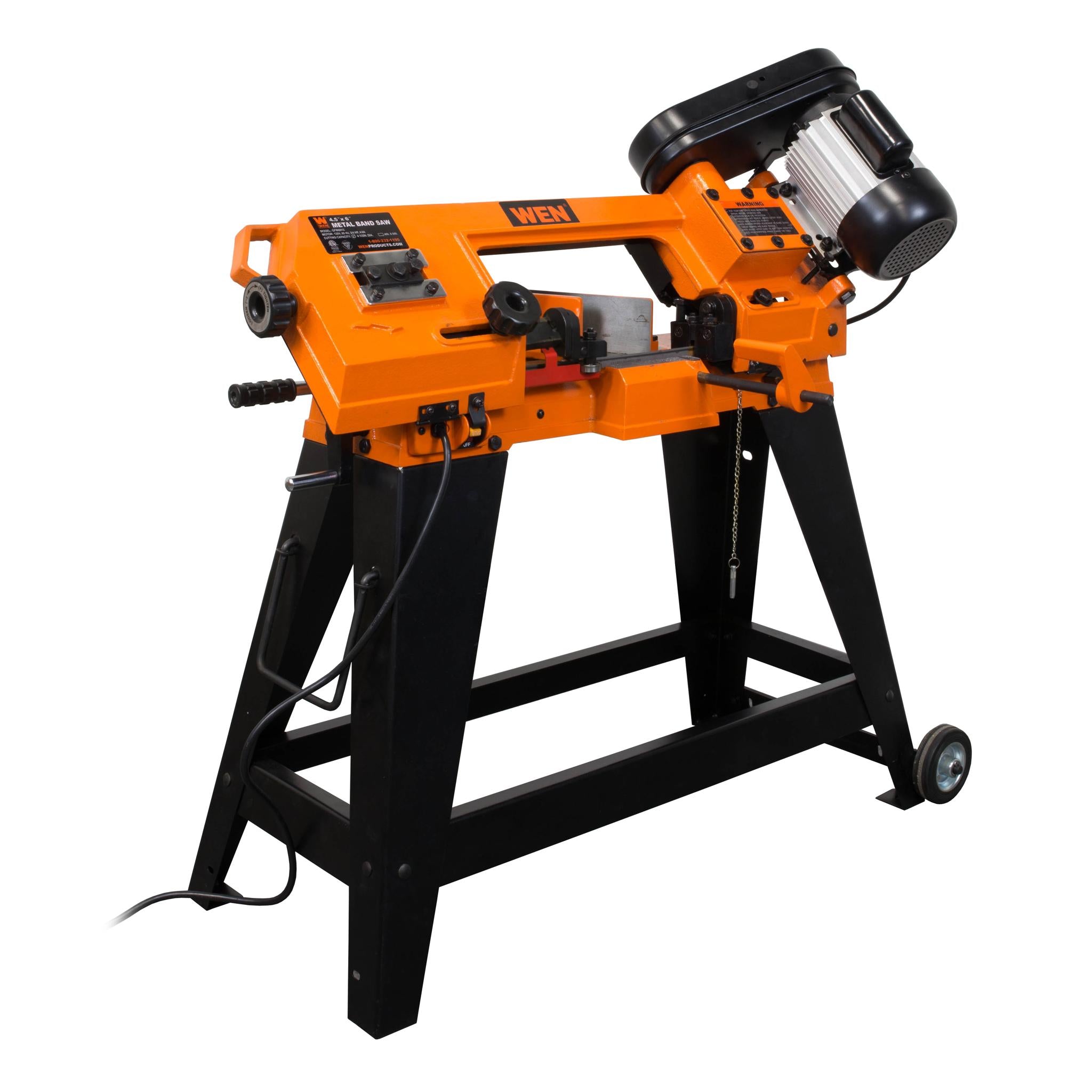WEN BA4664 4x6 Inch Metal Cutting Band Saw with Stand - Perfect for Metalworking, DIY Projects, and Home Workshop Use
