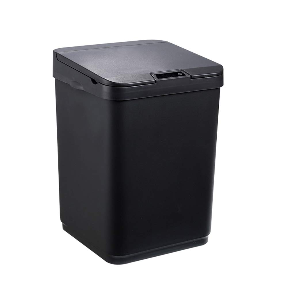15L Smart Trash Can with Automatic Sensor Lid - Eco-Friendly Touchless Waste Bin for Kitchen, Living Room & Bedroom | Rechargeable, Odor Control, Black | Perfect for Home, Office & Commercial Spaces