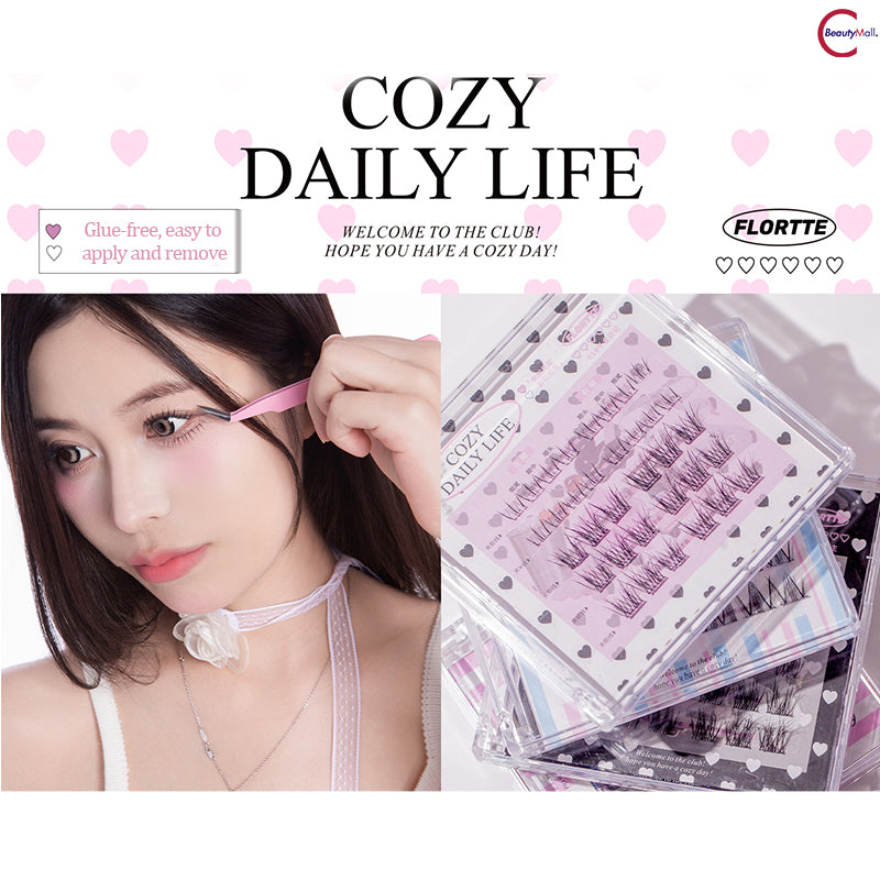 FLORTTE Debutante Diary Series Glue-Free False Eyelashes Natural Look 3D Volume Lashes for Daily Wear & Special Occasions