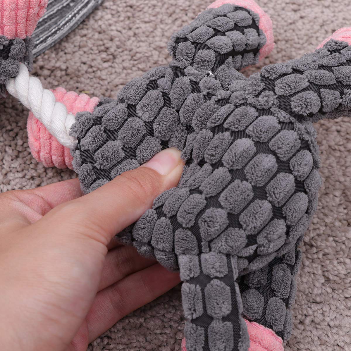 Scrump Plush Chewing Toys for Puppies - Durable Squeaky Dog Chew Toys, Interactive Puppy Toy with Leash - Perfect for Teething, Training, and Christmas Gifts for Dogs