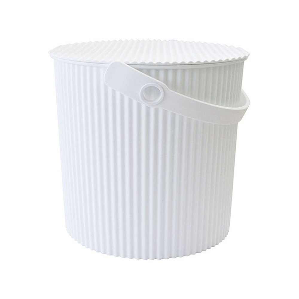 HACHIMAN KASEI 10L White OmnioUtil Storage Bin with Lid - Multi-Purpose Organizer for Home, Kitchen, Bathroom, Garden & Office Supplies - Durable Plastic Container for Clutter-Free Organization
