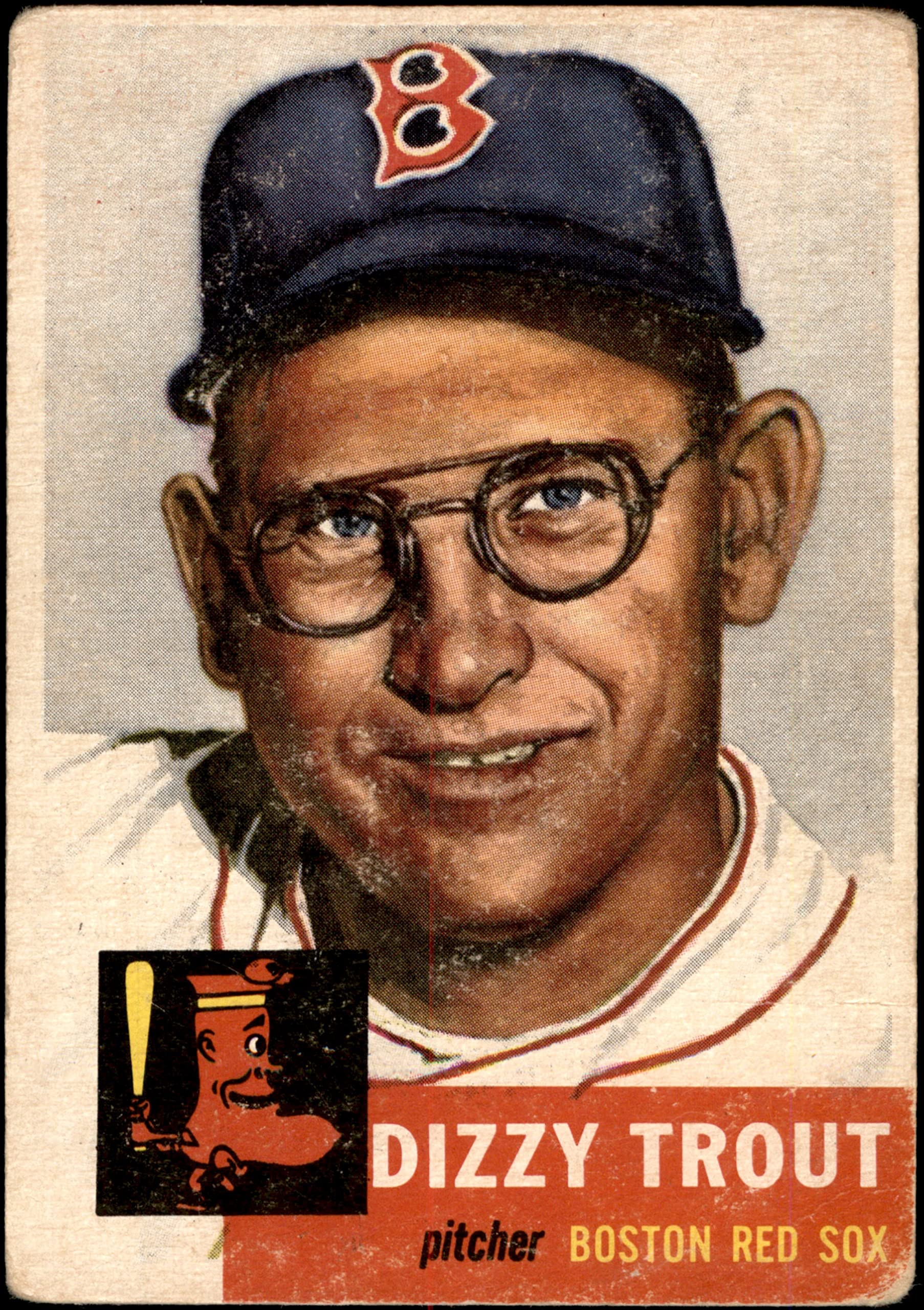 1953 Topps #169 Dizzy Trout Boston Red Sox Baseball Card - Vintage Collectible Sports Memorabilia for Baseball Fans & Card Collectors - Perfect for Display, Trading, and Investment