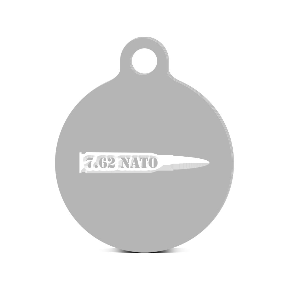 7.62 NATO Bullet Keychain - Engraved .308 Caliber Silver Military Style Gift for Men - Perfect for Gun Enthusiasts, Veterans, and Outdoor Lovers (Great for Keychains, Backpacks, and Tactical Gear)