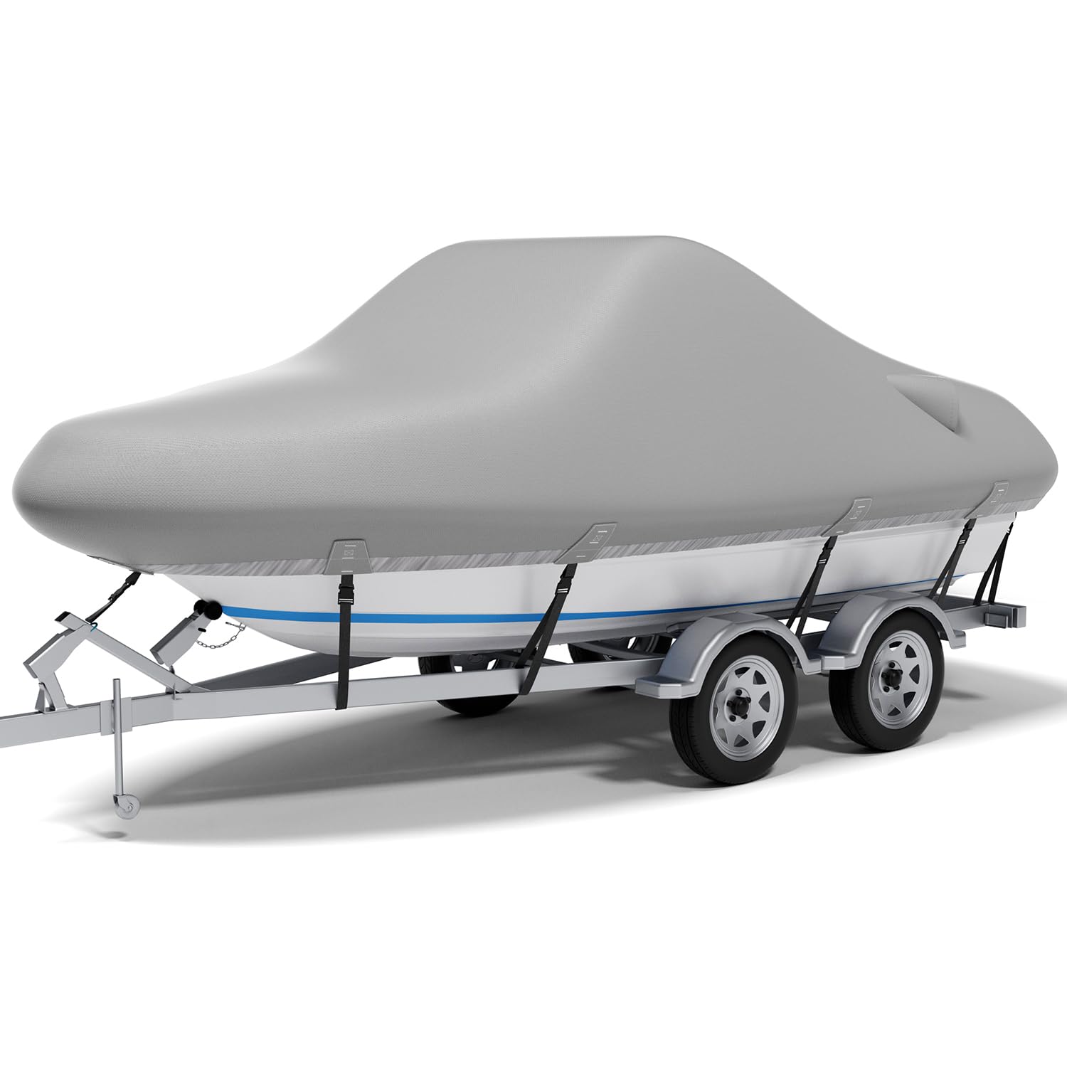 Waterproof Boat Cover 16-18.5FT - Marine Grade Polyester for V-Hull & Bass Boats - Outdoor Protection