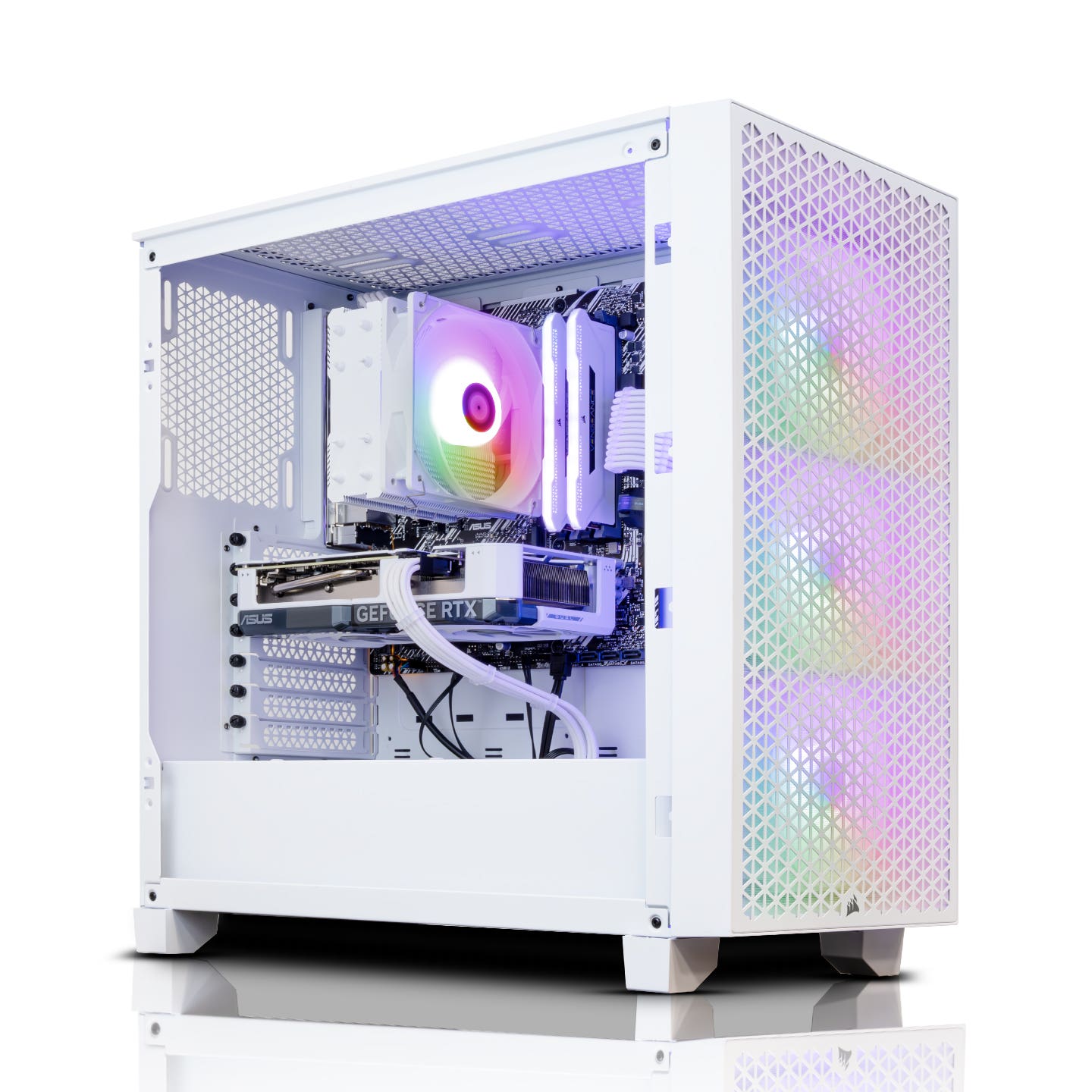 3000D RGB White Gaming PC - AMD Ryzen 5 5500, NVIDIA RTX 3060 12GB, 27