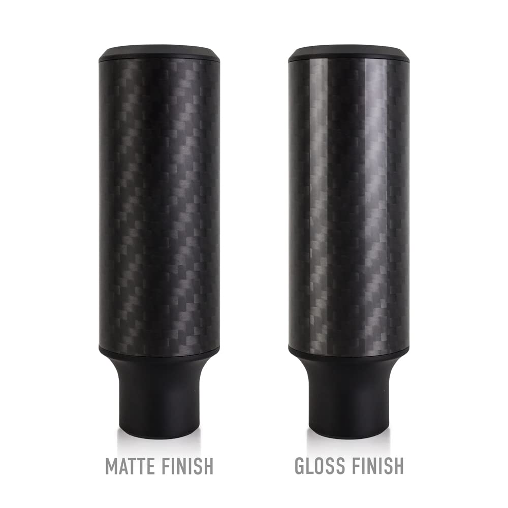 Mishimoto Lightweight Carbon Fiber Shift Knob - 95mm Tall Glossy Finish for Enhanced Grip & Racing Performance - Perfect for Sports Cars & Manual Transmission Vehicles