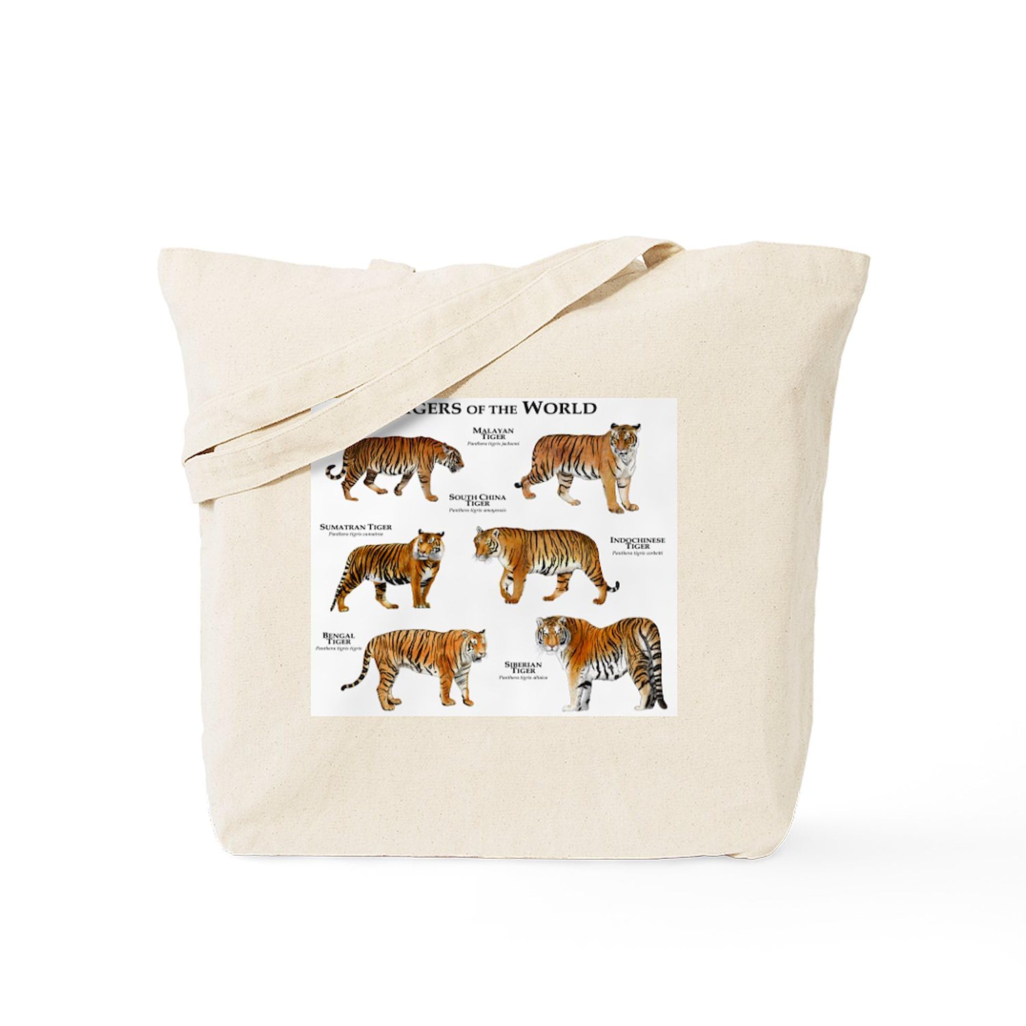 Tigers of the World Canvas Tote Bag - Eco-Friendly Reusable Shopping Bag for Groceries, Beach & Daily Use | Natural Cotton Carryall