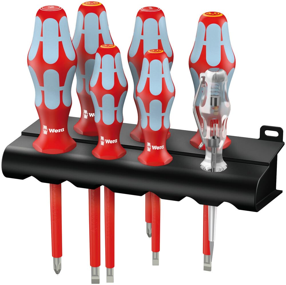 Wera 05022728001 3160I 7-Piece Premium Screwdriver Set - Professional Grade Tools for DIY, Home Repair & Electronics Maintenance