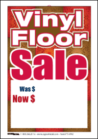 100-Pack Vinyl Floor Sale Tags - Durable & Waterproof for Retail Stores, Supermarkets & Warehouse Clearance Events