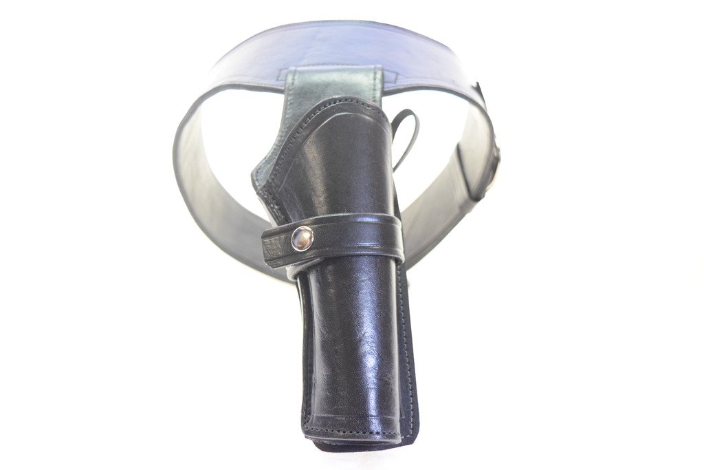 LEATHERTOWN USA® Western Cowboy Gun Holster & Belt Rig - .44/.45 Cal Single Drop Holster for Short Barrel Revolvers | Perfect for Cowboy Action Shooting, Reenactments & Concealed Carry