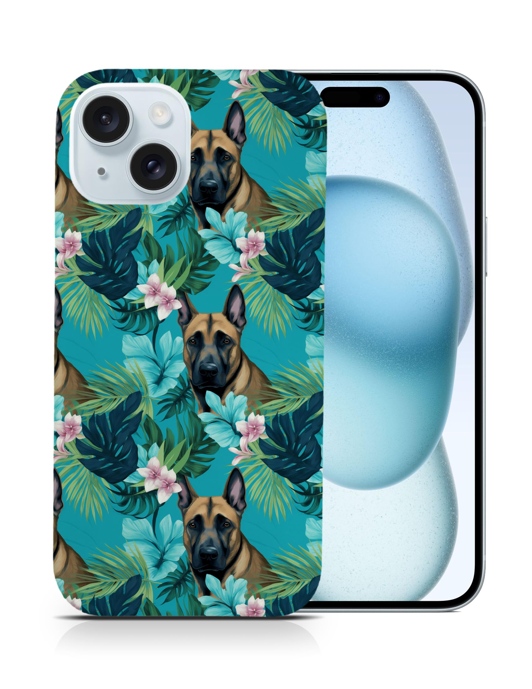 Durable Polycarbonate Phone Case for Apple iPhone 15 - Cute Malinois Puppy Dog Design | Scratch-Resistant Protective Cover | Perfect for Pet Lovers & Outdoor Activities