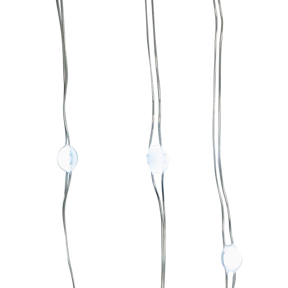 Kurt S. Adler BAT0301CW White LED String Lights - 20ft Fairy Lights for Indoor & Outdoor Decor, Christmas, Wedding, Party, Garden, and Patio Lighting