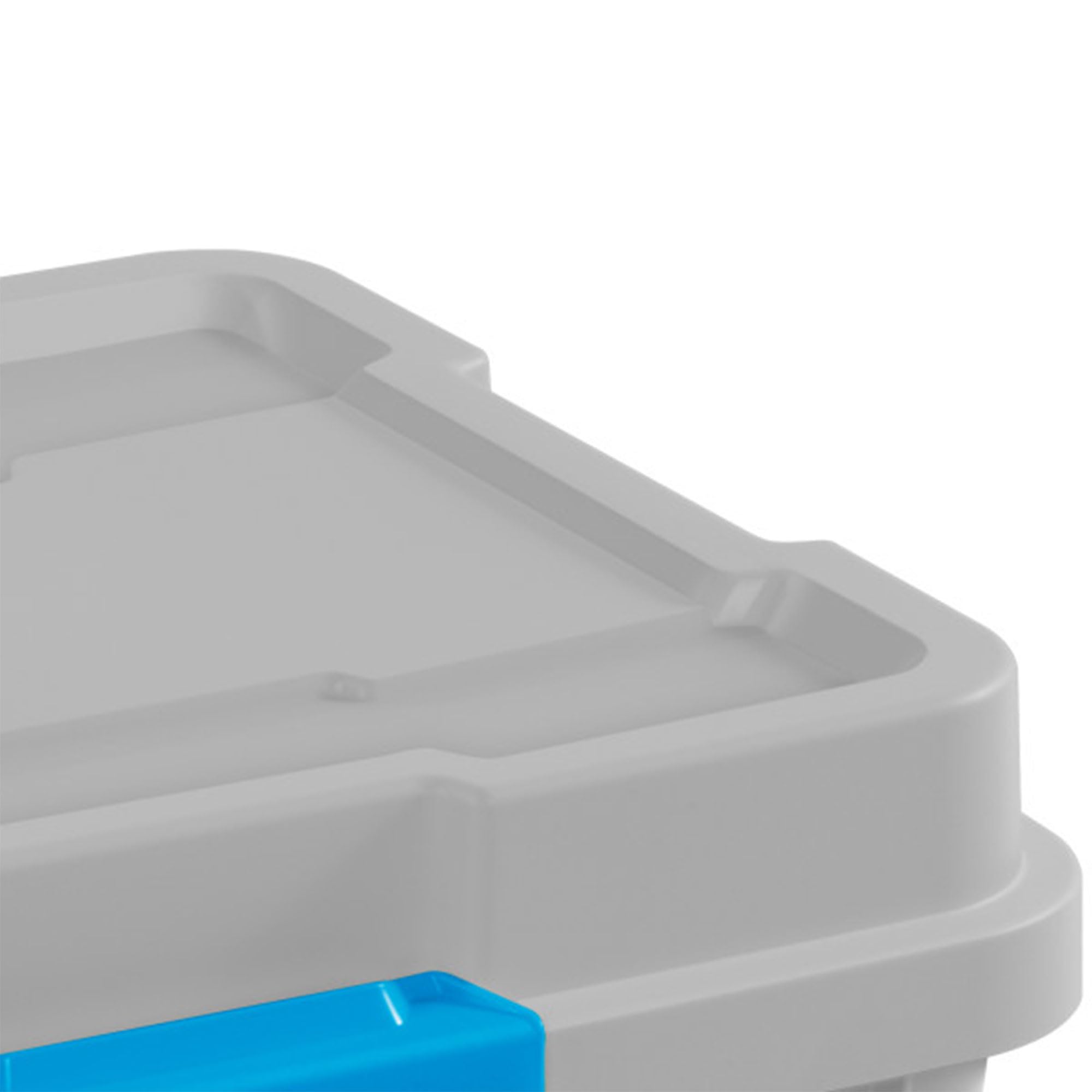 Sterilite 20 Gallon Heavy Duty Stackable Storage Bins with Latching Lids - 4 Pack Gray Plastic Containers for Organizing Basement, Garage & Closet - Perfect for Home Storage, Moving & Seasonal Items