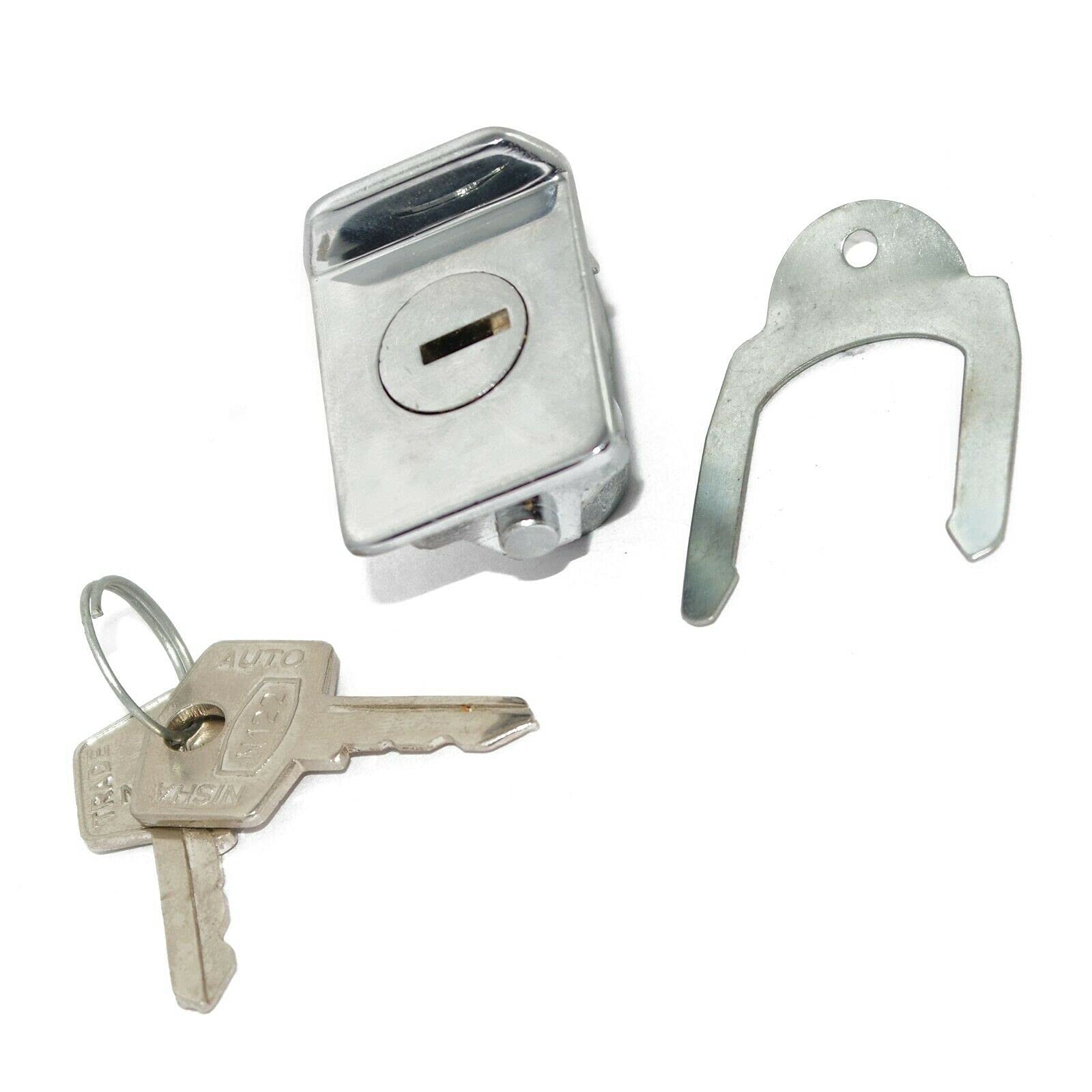 Vespa Scooter Tool Box Lock Kit with Keys & U Plate for Rally Super PE - Secure Storage Solution for Scooter Accessories & Tools