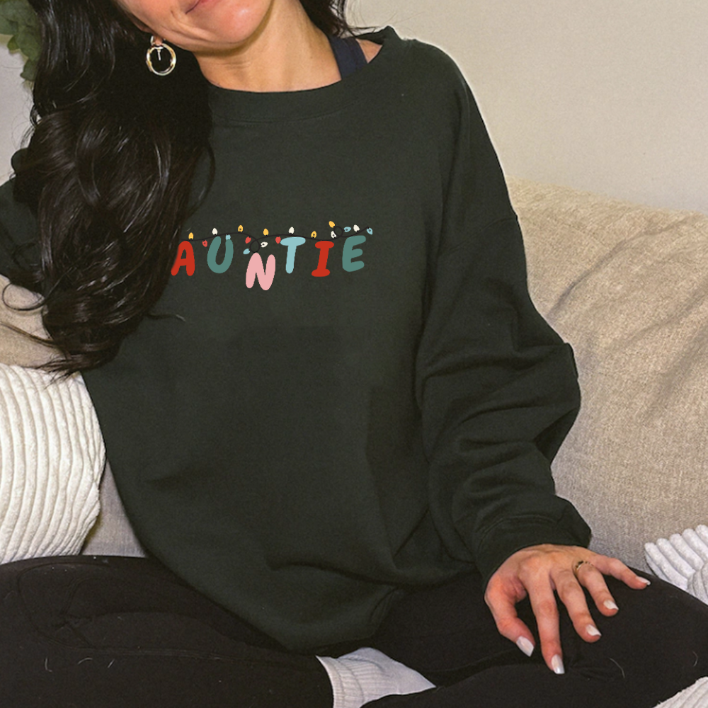 Christmas Lights Women's Sweatshirt - Cozy Holiday Pullover with Festive Design - Perfect for Christmas Parties & Family Gatherings