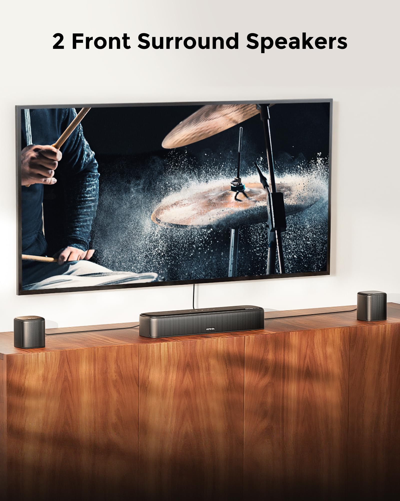 ULTIMEA A60 7.1ch Dolby Atmos Sound Bar with Wireless Subwoofer & 4 Surround Speakers - HDMI eARC, App Control for Smart TVs - Home Theater System for Movies, Gaming & Music Streaming