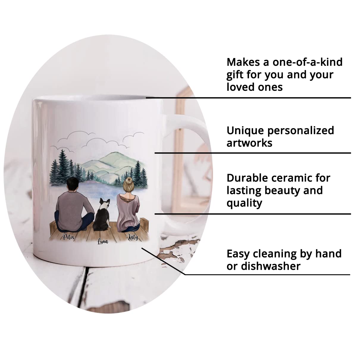 Custom Personalized Dog Mug for Dog Lovers - 11oz & 15oz Ceramic Coffee Cup with Dog Breeds & Sayings - Perfect Gift for Dog Dad, Couples & Pet Owners - Ideal for Coffee, Tea & Hot Drinks at Home or Office
