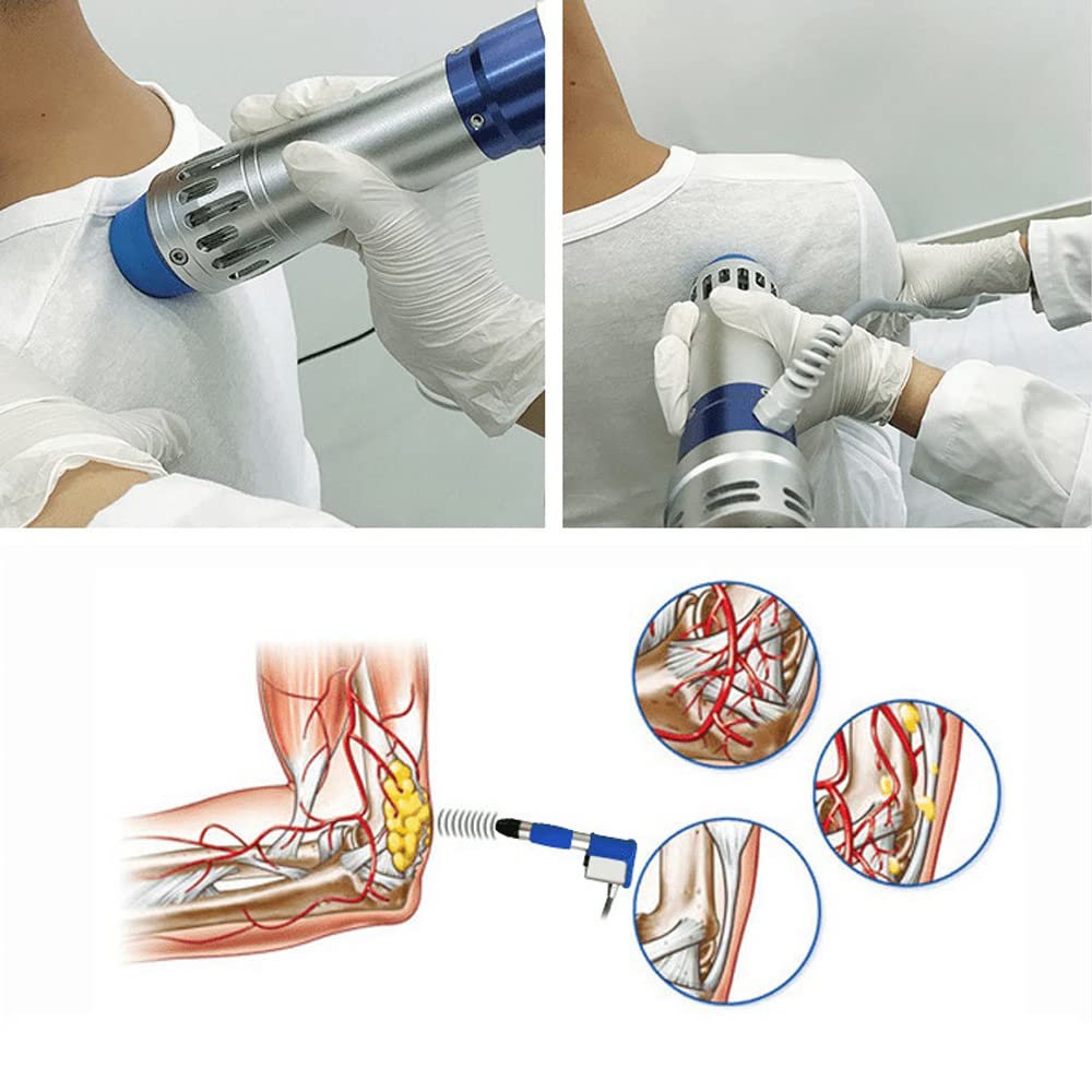 Shockwave Therapy Machine for Pain Relief - Electromagnetic Extracorporeal Shockwave Massager with 7 Interchangeable Heads & Touch Screen - Muscle Relaxation, Joint Pain Treatment, Sports Injury Recovery - Perfect for Home Use, Physical Therapy, and Athlete Recovery