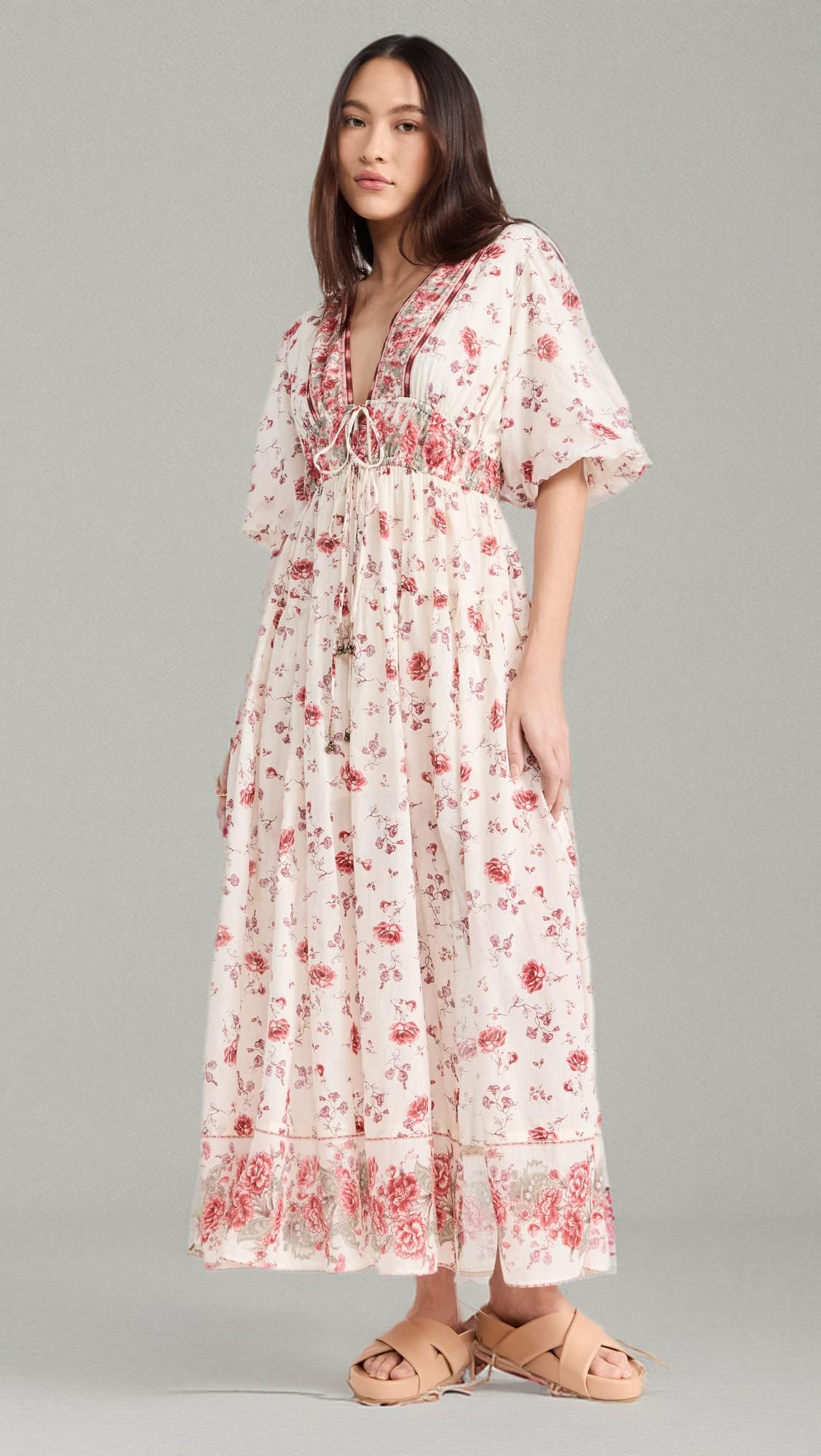 Free People Women's Lysette Floral Maxi Dress - Boho Summer Beach Dress for Vacation, Wedding & Casual Outings