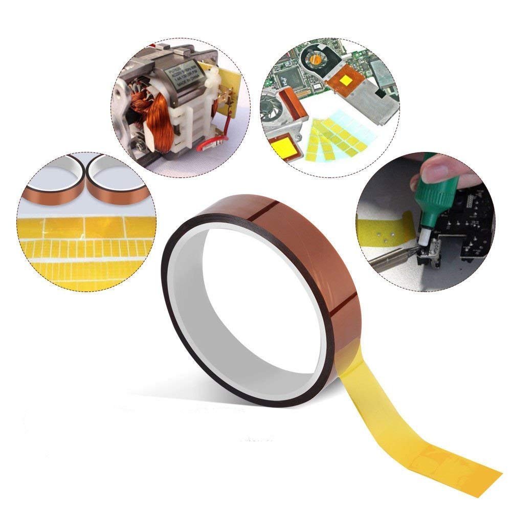High Temperature Heat Resistant Tape - 2 Rolls Polyimide PI Tape (3/8