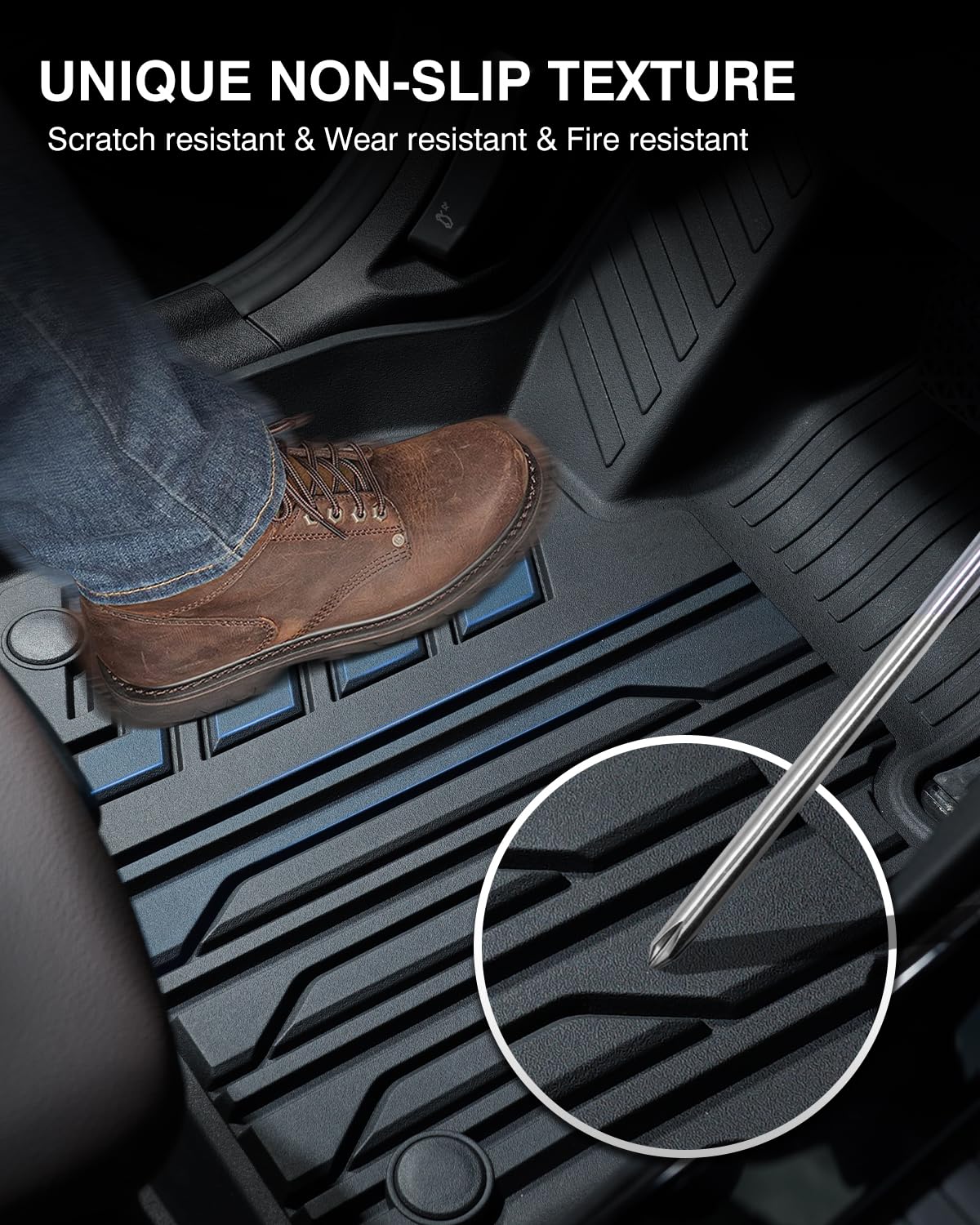 2018-2024 BMW X3 & 2019-2024 BMW X4 Custom Fit All-Weather Floor Mats - Heavy Duty 3D TPE Car Mats for BMW X3 Accessories - Perfect for Winter, Rain & Mud Protection (Fits All Models) - Ideal for Daily Commute & Road Trips