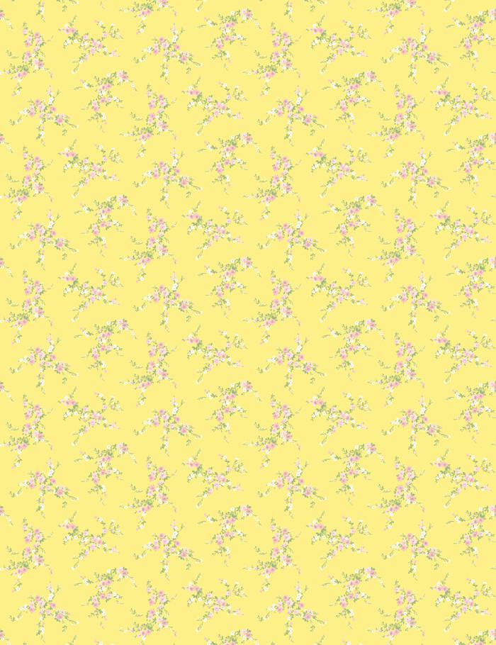 Jolene Peel and Stick Wallpaper - Lemon & Pink Floral Design - Self-Adhesive Removable Wallpaper for Bedroom, Nursery, or Home Office Decor